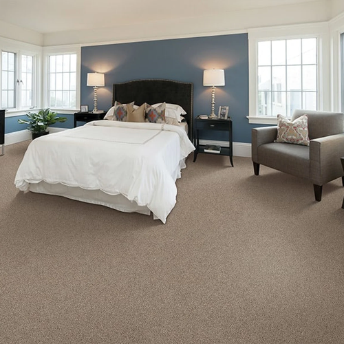 Smartstrand carpeting installed in traditional bedroom
