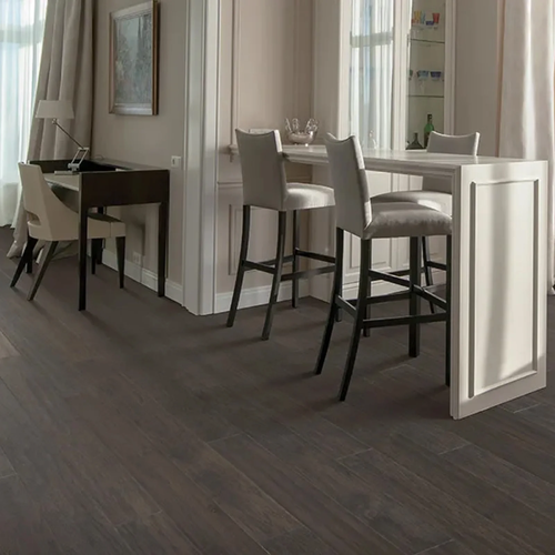 Durable wood floors installed in classic hotel room